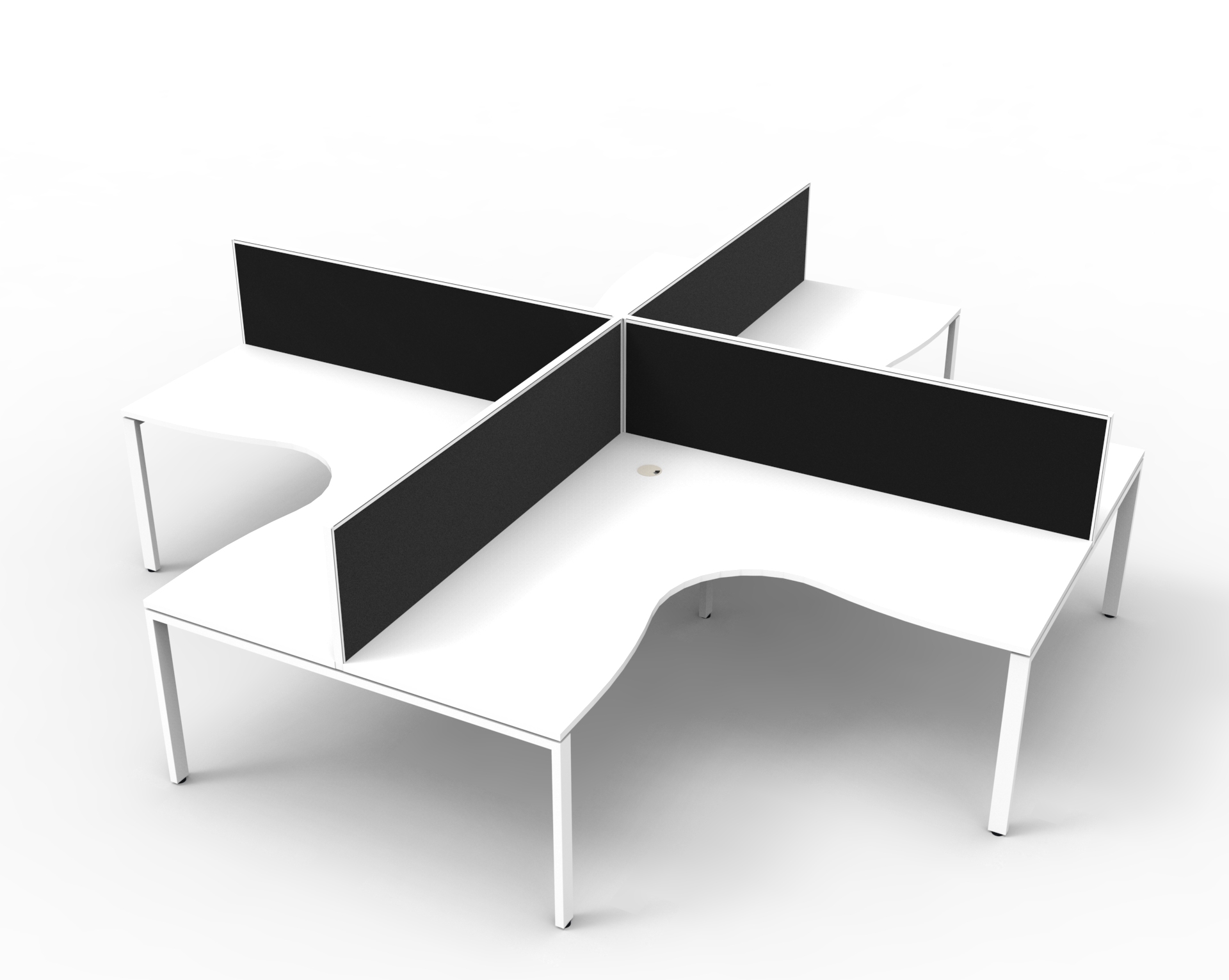Profile 4 Person Corner Workstation